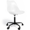 Chaise de bureau avec roulettes - Chaise de bureau pivotante - Structure noire Tulip image 7