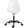 Chaise de bureau avec roulettes - Chaise de bureau pivotante - Structure noire Tulip image 7
