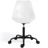 Chaise de bureau avec roulettes - Chaise de bureau pivotante - Structure noire Tulip image 7
