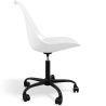 Chaise de bureau avec roulettes - Chaise de bureau pivotante - Structure noire Tulip image 7