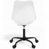 Chaise de bureau avec roulettes - Chaise de bureau pivotante - Structure noire Tulip image 7