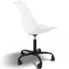 Chaise de bureau avec roulettes - Chaise de bureau pivotante - Structure noire Tulip image 7
