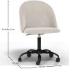 Chaise de Bureau Rembourrée - Velours - Evelyne image 7