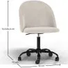 Chaise de Bureau Rembourrée - Velours - Evelyne image 7