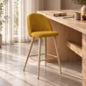 Tabouret tapissé en tissu - design scandinave - 66cm - Evelyne image 7
