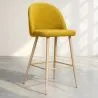 Tabouret tapissé en tissu - design scandinave - 66cm - Evelyne image 7