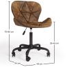 Chaise de bureau vintage - Cuir végétalien - Delare image 7