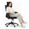 Chaise de bureau ergonomique avec roulettes et accoudoirs - Pebbles image 7