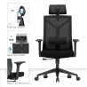 Chaise de bureau ergonomique avec roulettes et accoudoirs - Ergal image 7