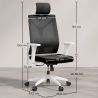 Chaise de bureau ergonomique avec roulettes et accoudoirs - Ergal image 7