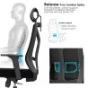 Chaise de bureau ergonomique avec roulettes et accoudoirs - Ergal image 7
