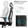 Chaise de bureau ergonomique avec roulettes et accoudoirs - Ergal image 7