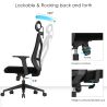 Chaise de bureau ergonomique avec roulettes et accoudoirs - Ergal image 7