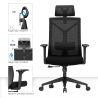 Chaise de bureau ergonomique avec roulettes et accoudoirs - Ergal image 7