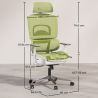 Chaise de bureau ergonomique avec roulettes et accoudoirs - Keys image 7