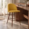 Tabouret rembourré en tissu - Design scandinave - 66cm- Evelyne image 7
