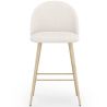 Tabouret En Bouclette Fausse Fourrure Tapissée - Boucles Blanches - Design scandinave - 66cm - Evelyne image 7