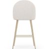 Tabouret En Bouclette Fausse Fourrure Tapissée - Boucles Blanches - Design scandinave - 66cm - Evelyne image 7