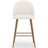 Tabouret En Bouclette Fausse Fourrure Tapissée - Boucles Blanches - Design scandinave - 66cm -  Evelyne image 7