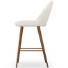 Tabouret En Bouclette Fausse Fourrure Tapissée - Boucles Blanches - Design scandinave - 66cm -  Evelyne image 7