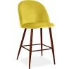 Tabouret tapissé en velours - Design scandinave - 66cm - Evelyne image 7