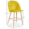 Tabouret tapissé en velours - Design scandinave - 66cm - Evelyne image 7