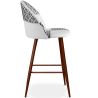 Tabouret Tapissé Patchwork - Style Scandinave - Noir et Blanc - 66cm - Evelyne image 7
