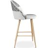 Tabouret Tapissé Patchwork - Style Scandinave - Noir et Blanc - 66cm -  Evelyne image 7