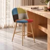 Tabouret Rembourré en Patchwork - Style Scandinave - 66cm - Evelyne image 7