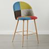 Tabouret Rembourré en Patchwork - Style Scandinave - 66cm - Evelyne image 7