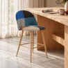 Tabouret Rembourré en Patchwork - Style Scandinave - 66cm - Evelyne image 7