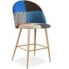 Tabouret Rembourré en Patchwork - Style Scandinave - 66cm - Evelyne image 7