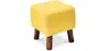 Tabouret carré - Tapissé de lin - Bois - Nor image 7
