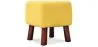 Tabouret carré - Tapissé de lin - Bois - Nor image 7