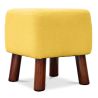 Tabouret carré - Tapissé de lin - Bois - Nor image 7