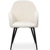 Chaise de salle à manger rembourrée en velours - Avrea image 7