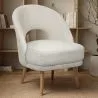 Chaise de Salle à Manger Rembourrée en Bouclé - Devy image 7