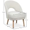 Chaise de Salle à Manger Rembourrée en Bouclé - Devy image 7