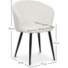 Chaise de salle à manger tapissée en bouclé - Detra image 7