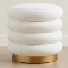 Pouf Rond Tapissé en Tissu Bouclé - Gereth image 7