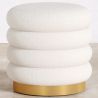 Pouf Rond Tapissé en Tissu Bouclé - Gereth image 7