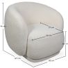 Fauteuil Rembourré en Tissu Bouclé - Design Courbé - Drisela image 7
