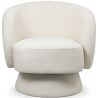 Fauteuil Tapissé en Tissu Bouclé - Design Courbé - Dresa image 7