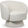 Fauteuil Tapissé en Tissu Bouclé - Design Courbé - Dresa image 7