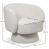 Fauteuil Tapissé en Tissu Bouclé - Design Courbé - Dresa image 7