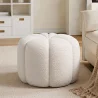 Pouf Rond Rembourré en Tissu Bouclé - Posera image 7