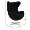 Fauteuil avec accoudoirs - Revêtement en tissu - Brave image 7