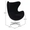 Fauteuil avec accoudoirs - Revêtement en tissu - Brave image 7