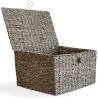 Panier en Fibre Naturelle avec Couvercle - 40x30CM - Baulera image 7
