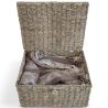 Panier en Fibre Naturelle avec Couvercle - 40x30CM - Baulera image 7